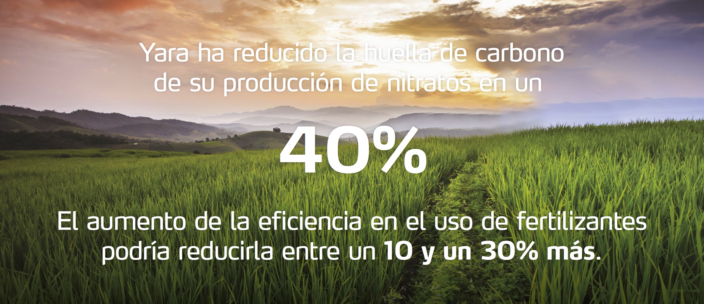 Yara has reduced carbon footprint in production of fertilizer by 40%