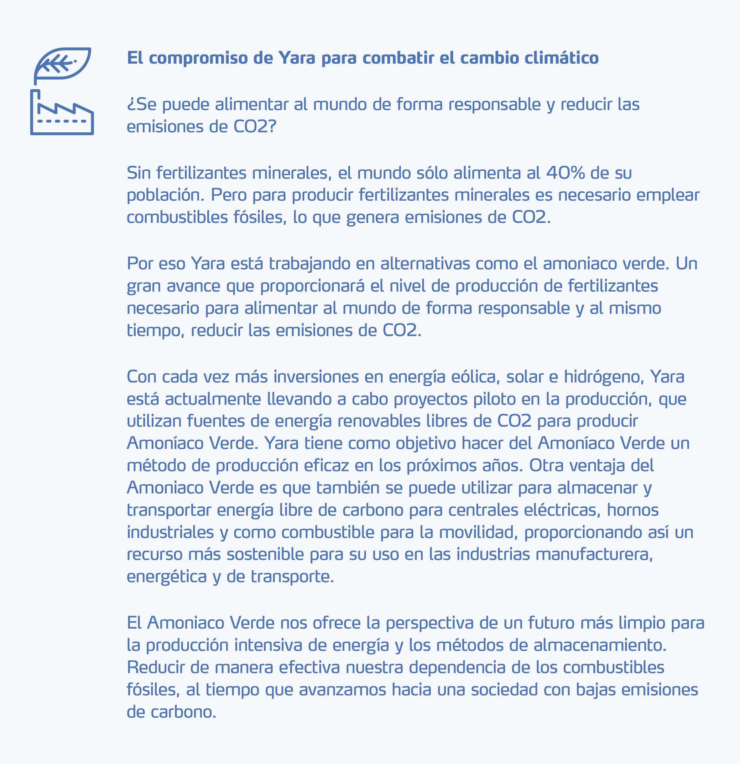 Yara's commitment to reducing carbon emissions